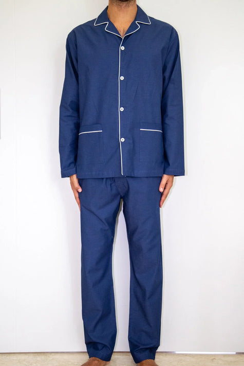 Pigiama azzurro jacquard - foto 2