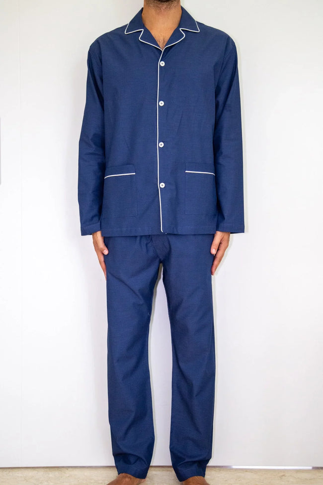 Pigiama azzurro jacquard - foto 2