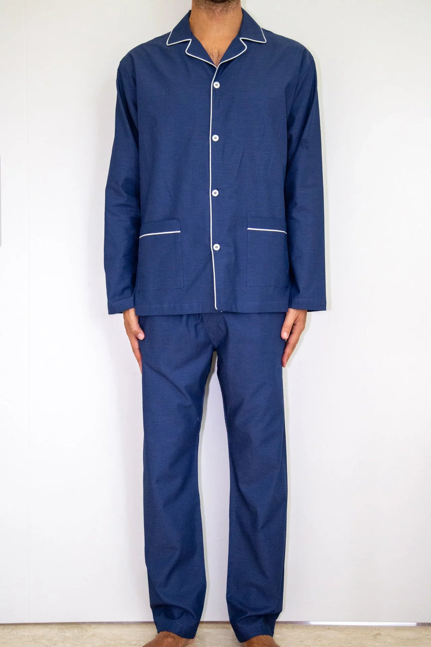 Pigiama azzurro jacquard - foto 2