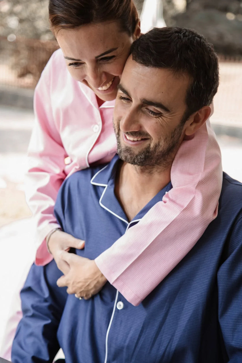 Pigiama azzurro jacquard - foto 4