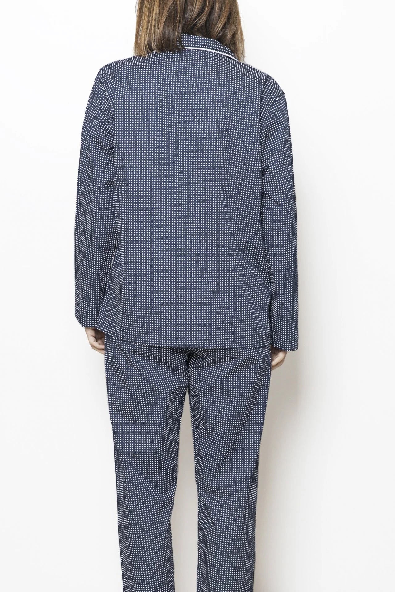 Pigiama donna pois blu - foto 2
