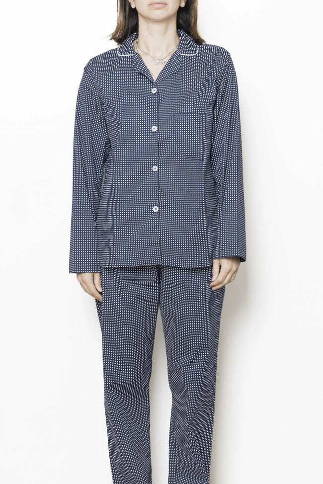 Pigiama donna pois blu - foto 3