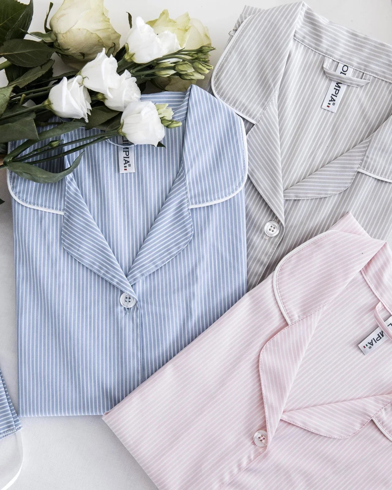 Pigiama donna riga azzurra - foto 3