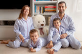 Pigiama donna riga celeste - foto 3