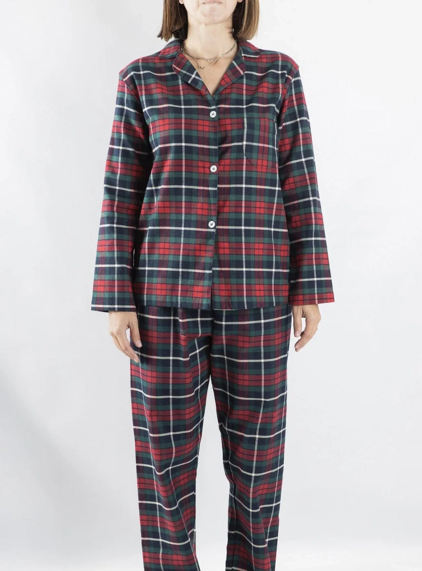 Pigiama flanella tartan rosso