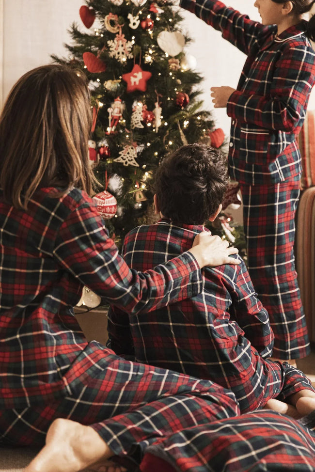 Pigiama flanella tartan rosso - foto 3
