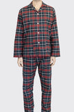 Pigiama flanella tartan rosso
