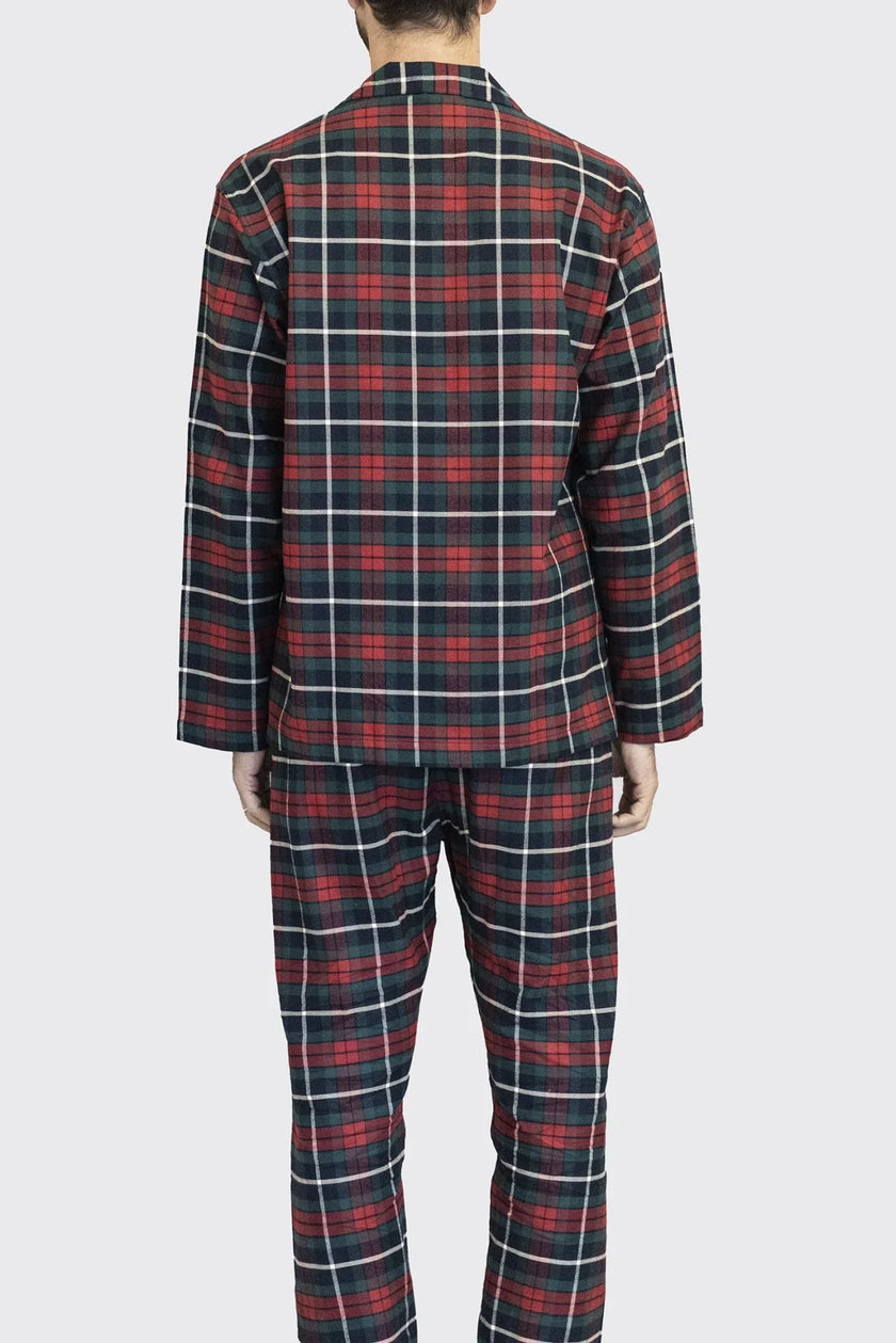 Pigiama flanella tartan rosso - foto 2