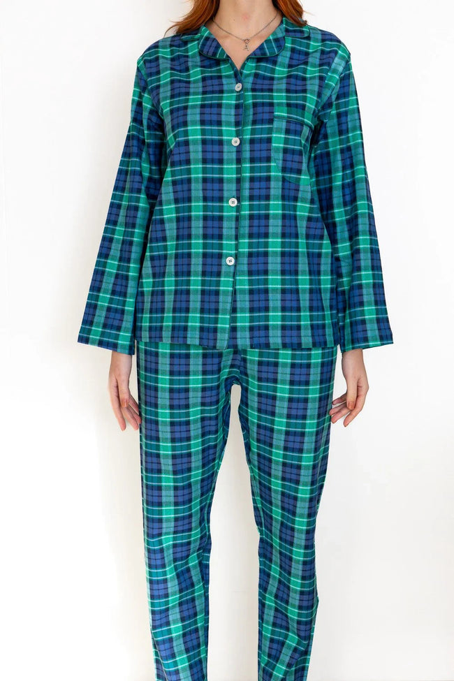 Pigiama flanella tartan verde - foto 2