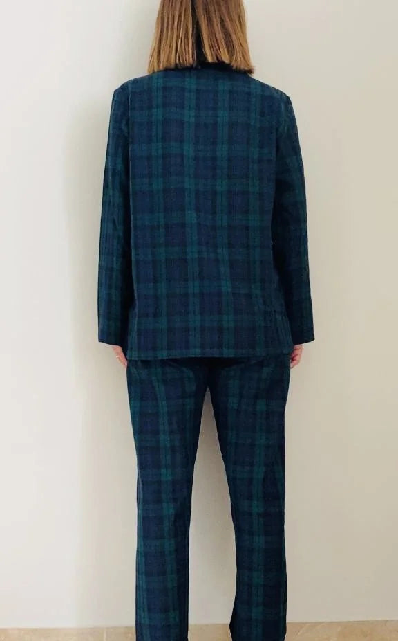 Pigiama flanella tartan verdone - foto 3
