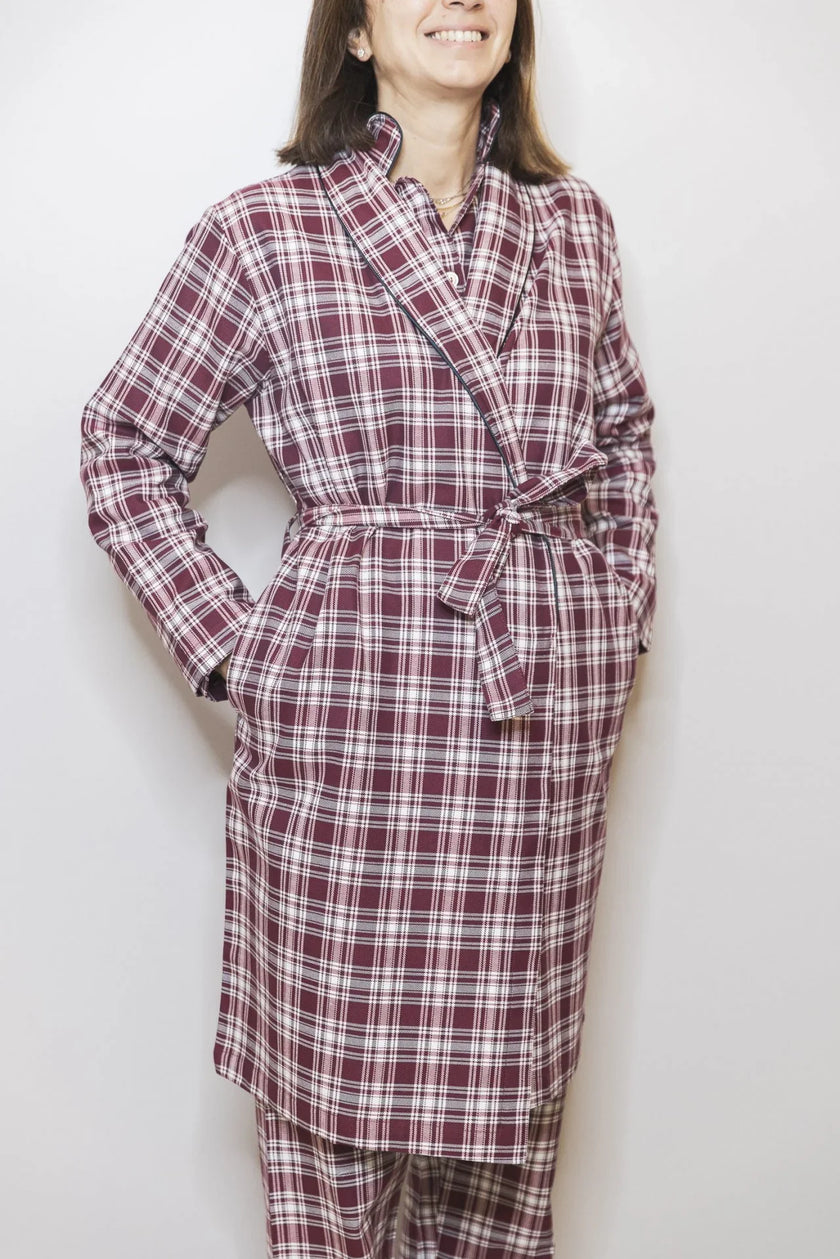 Vestaglia tartan burgundy - foto 2
