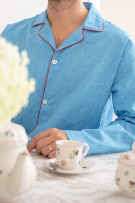 Copia di Pajama stripe light blue